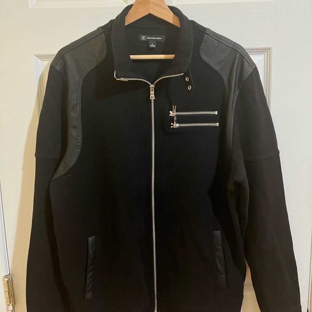 Mens INC Zip-Up Sweater